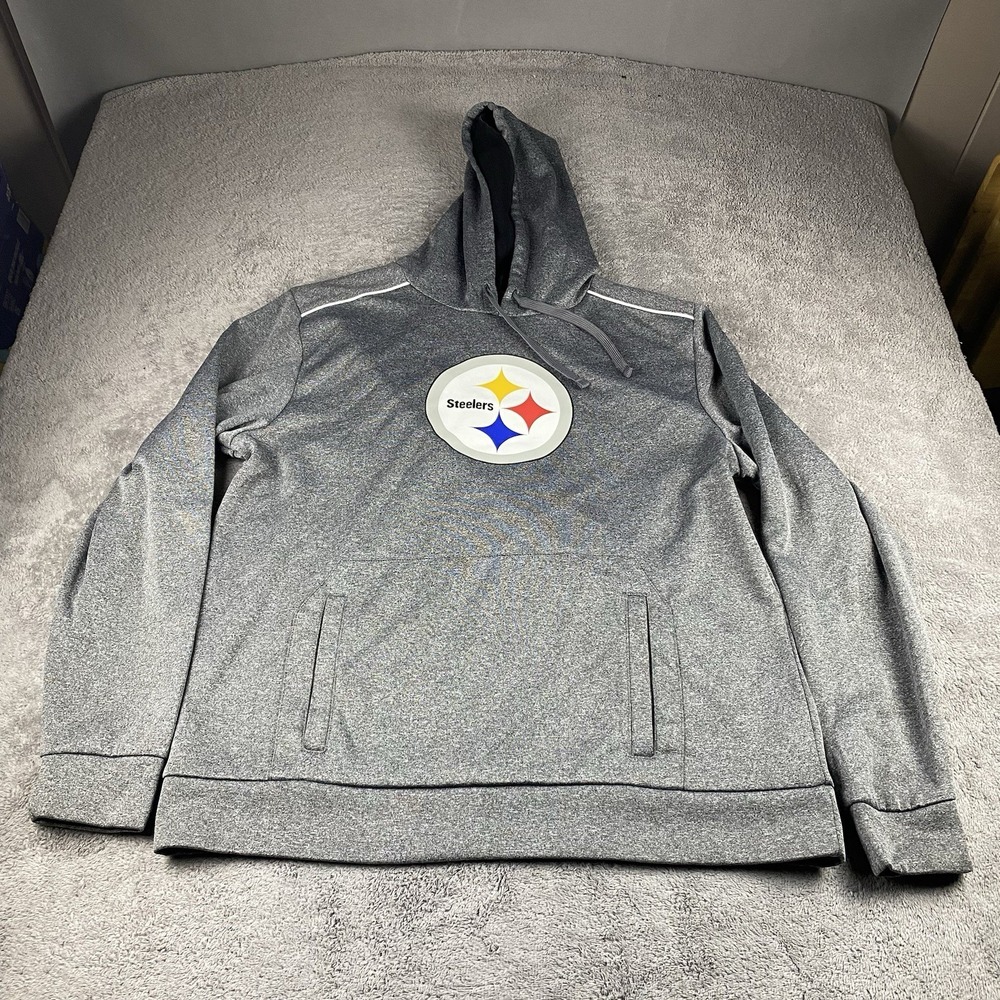NFL Pittsburgh Steelers Sweatshirt Mens XL Gray Graphic NFL Football Hoodie